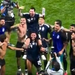 Video | Ploeggenoot neemt Messi op de schouders na WK-zege op Engeland