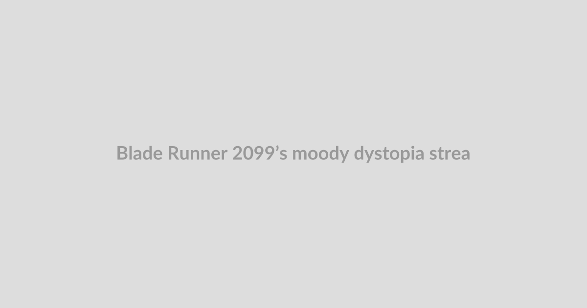 Blade Runner 2099’s moody dystopia streams on Amazon in November