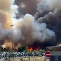 Video | Grote natuurbrand woedt vlak bij vliegveld van Bordeaux