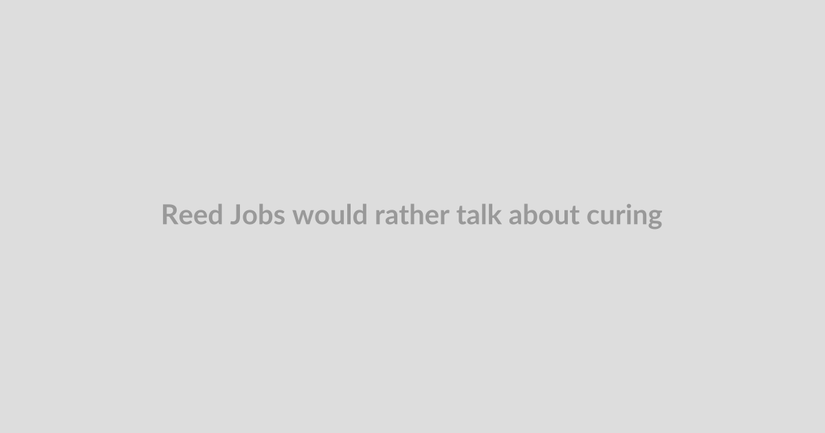 Reed Jobs would rather talk about curing cancer than his last name
