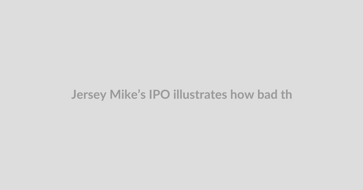 Jersey Mike’s IPO illustrates how bad the AI hype has become