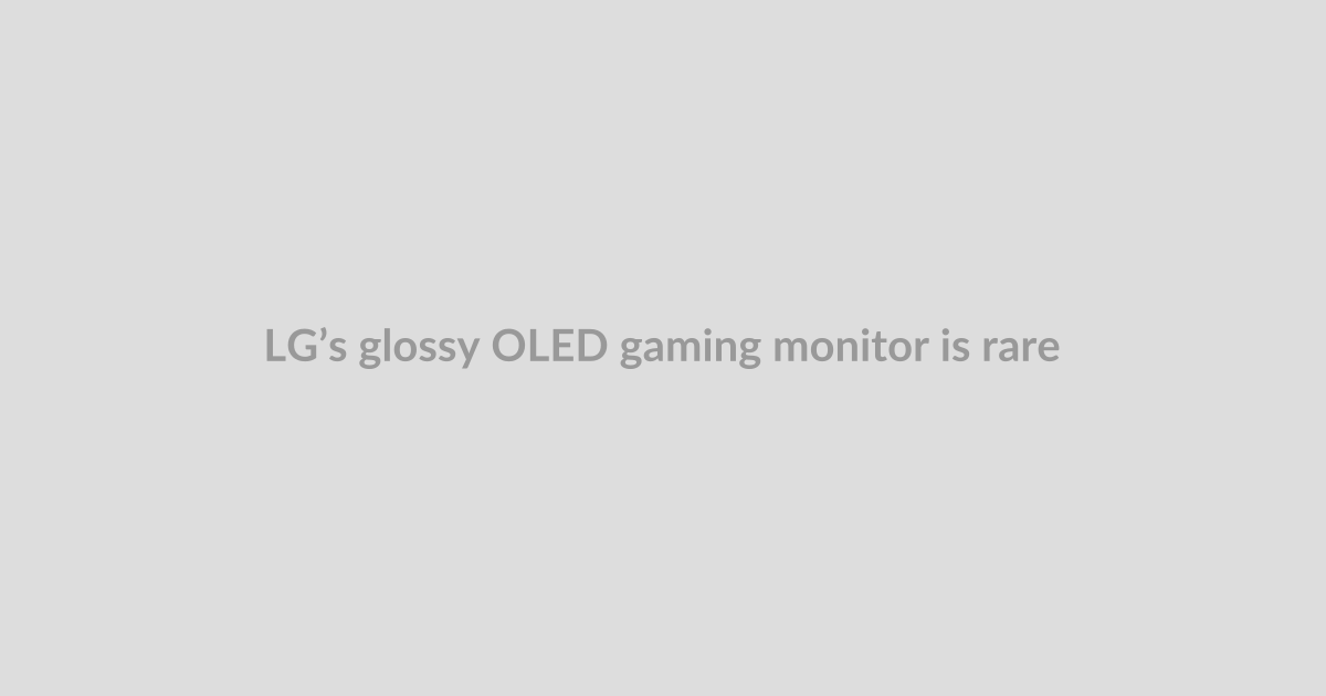 LG’s glossy OLED gaming monitor is rare to find under $400