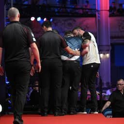 Darter Menzies raakt onwel op podium World Matchplay, partij niet hervat