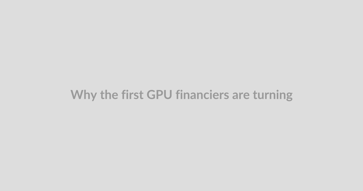 Why the first GPU financiers are turning to inference chips in a $400 million deal