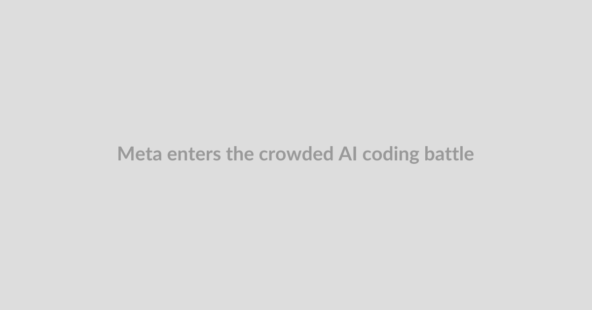 Meta enters the crowded AI coding battle with Muse Spark 1.1