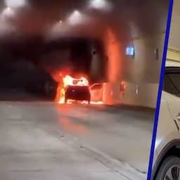 Video | Mensen rennen in paniek weg uit Indiase tunnel na autobrand