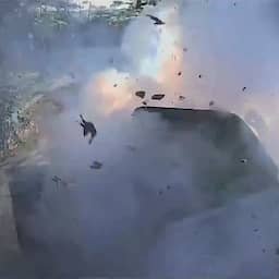 Video | Ontploffende zuurstoftank blaast vuilnisman weg in VS