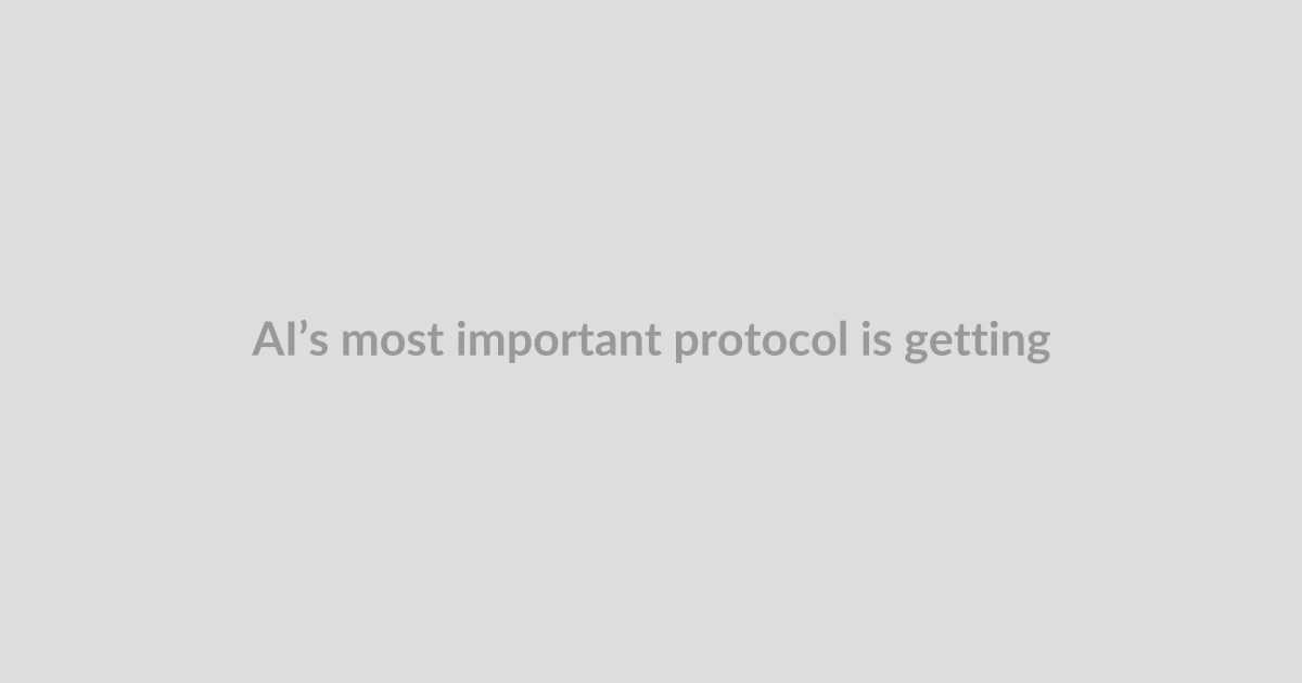 AI’s most important protocol is getting a little bit easier to use