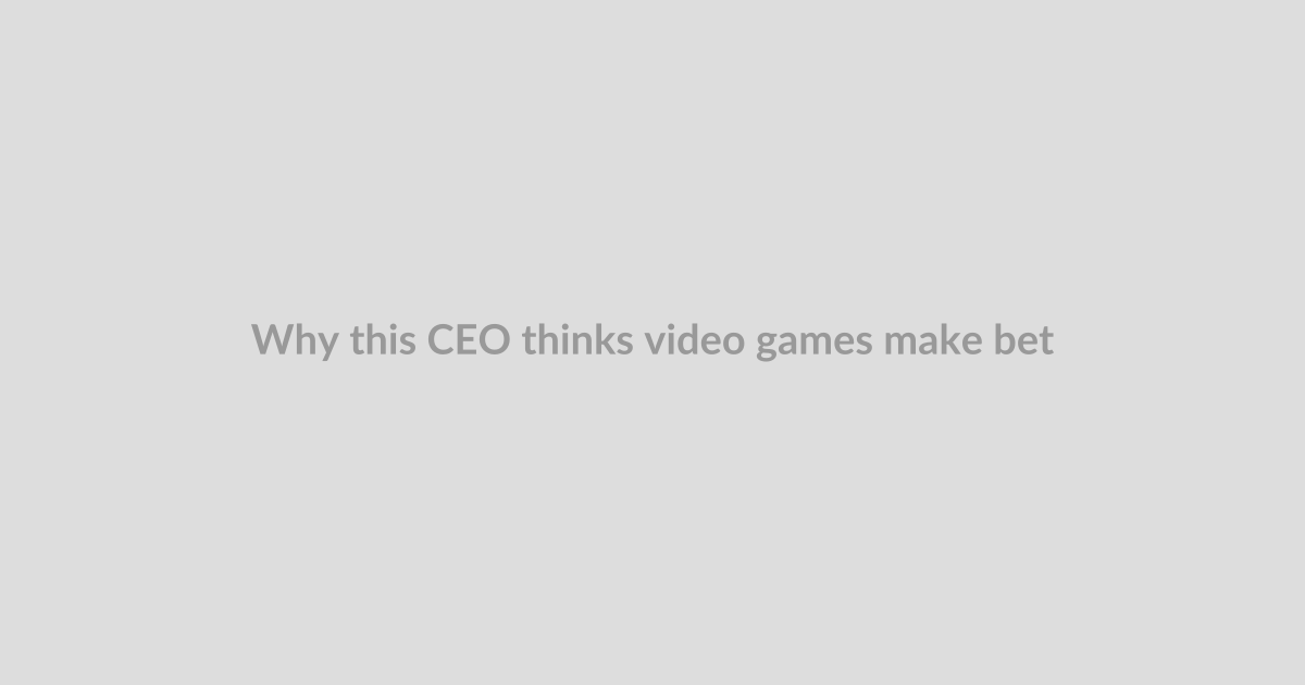 Why this CEO thinks video games make better training data than the internet