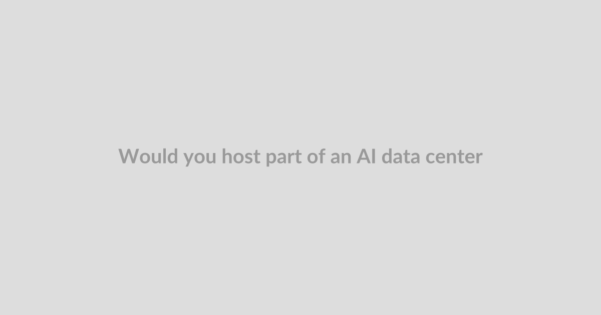 Would you host part of an AI data center in your home?