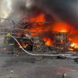 Video | Busdepot getroffen door Russische drones in Oekraïne