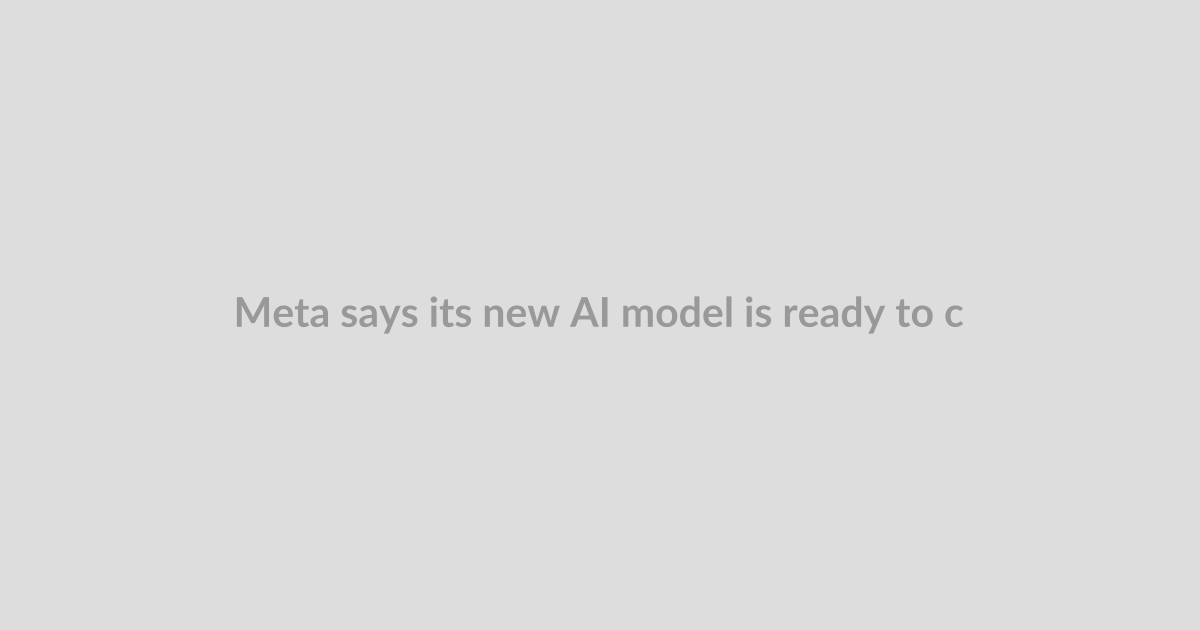Meta says its new AI model is ready to compete on coding