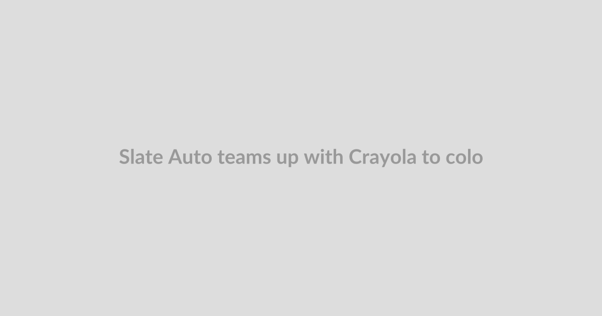 Slate Auto teams up with Crayola to color its EV truck