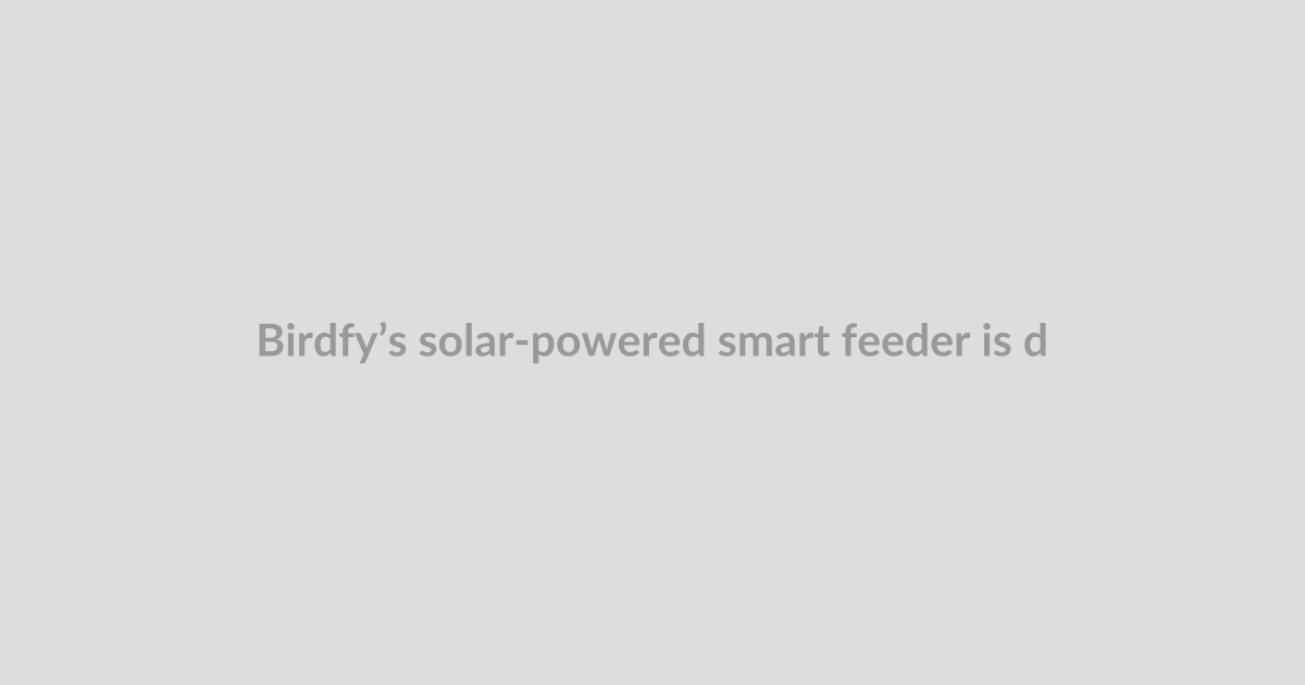 Birdfy’s solar-powered smart feeder is down to one of its best prices