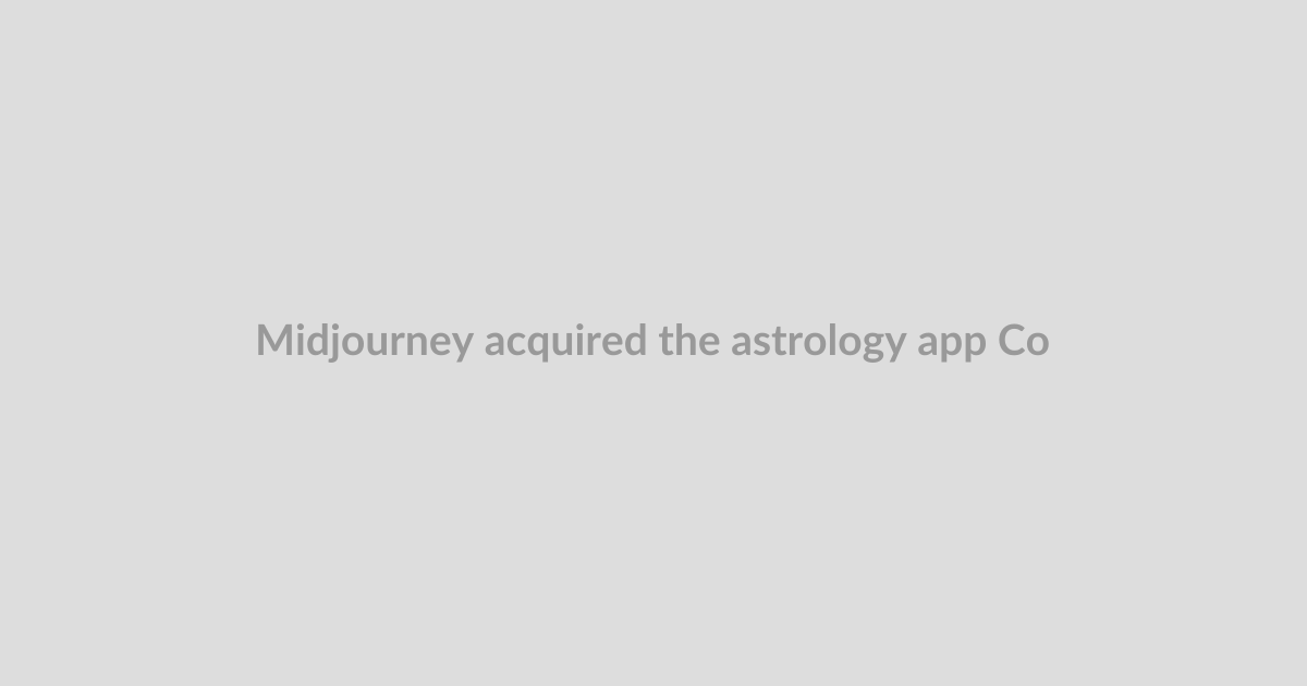 Midjourney acquired the astrology app Co-Star