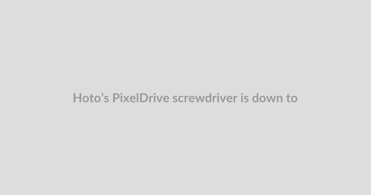 Hoto’s PixelDrive screwdriver is down to $60, matching its best price