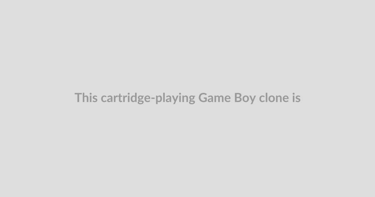This cartridge-playing Game Boy clone is smaller and cheaper than Analogue’s Pocket